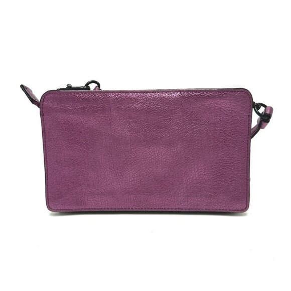 COACH 59958 Pop-up Wallet Messenger Bag Shoulder Bag Leather purple - Picture 2 of 13